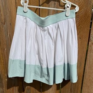Stylish White and Mint Green Tennis Skort